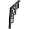 Ekena Millwork Eris Wrought Iron Bracket, (Single center brace), Antiqued Pewter 1 1/2"W x 10"D x 12"H BKTM01X10X12SERAPW - alternate 1